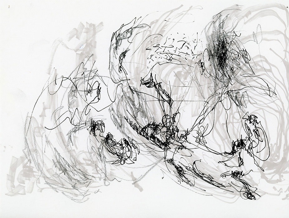residual memories abstract contemporary drawing series