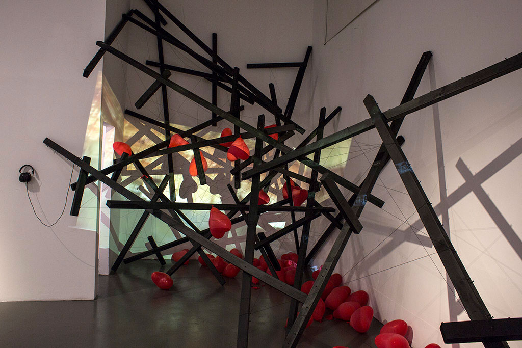 installation view, The Universe Speaks to You but Only at 4am - About Humanity, Razvan Anghelache, Umea, Sweden