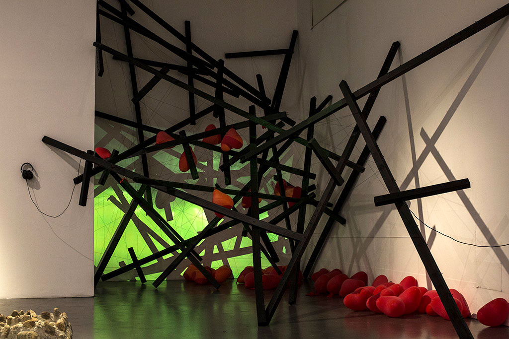 installation view, The Universe Speaks to You but Only at 4am - About Humanity, Umea, Sweden