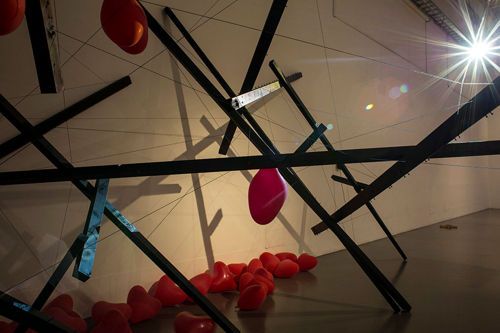 Razvan Anghelache, installation view, The Universe Speaks to You but Only at 4am - About Humanity, Umea, Sweden