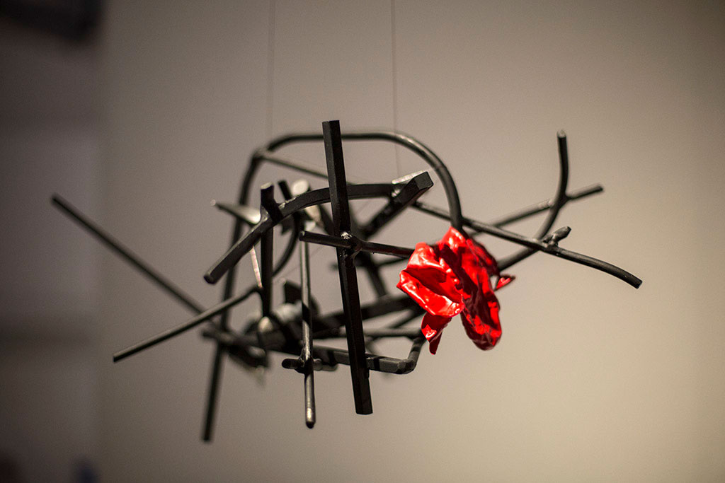 metal sculpture hanging, The Universe Speaks to You but Only at 4am - About the Art Market, Sweden
