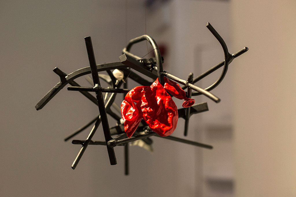 metal sculpture hanging, The Universe Speaks to You but Only at 4am - About the Art Market, Sweden
