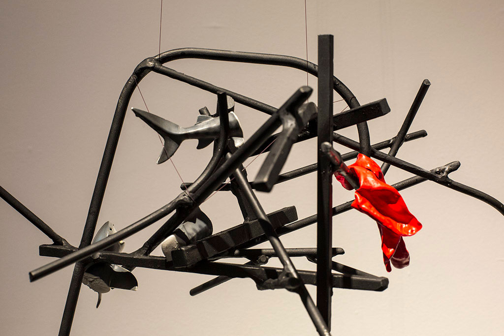 metal sculpture hanging, The Universe Speaks to You but Only at 4am - About the Art Market, Sweden