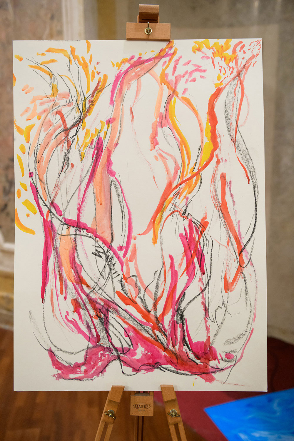 Anagennisi, Musica de los seres imaginarios concert, live visuals, drawing, performance