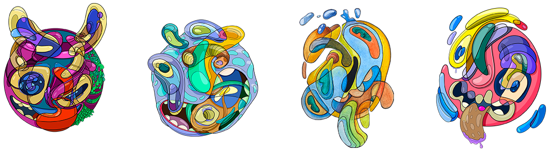 Razvan Anghelache psychedelic drawings lockdown anxiety