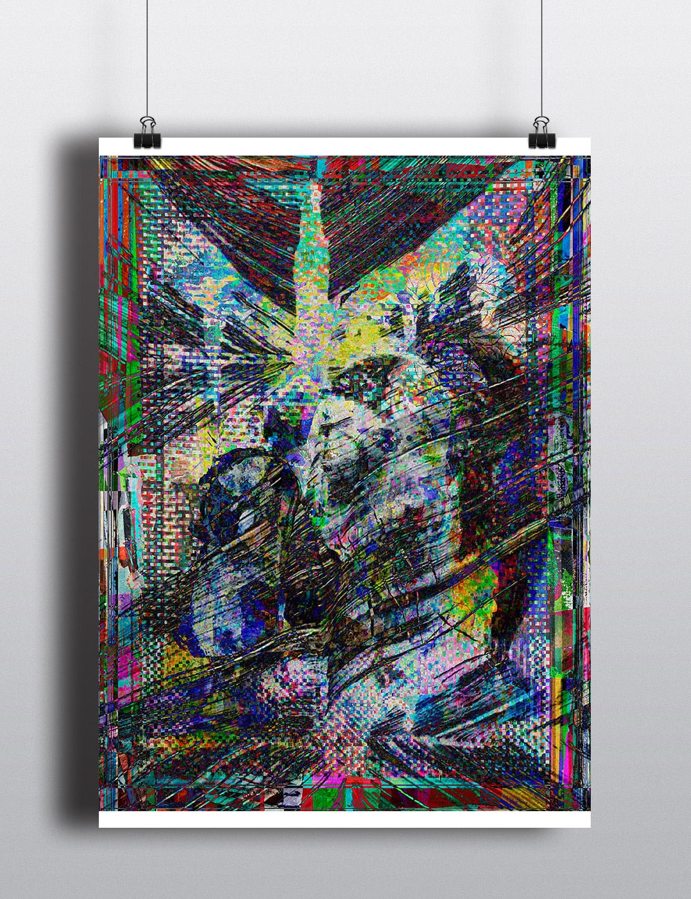abstract digital works available as limited edition prints created from processing low resolution photos of other artists limited edition prints