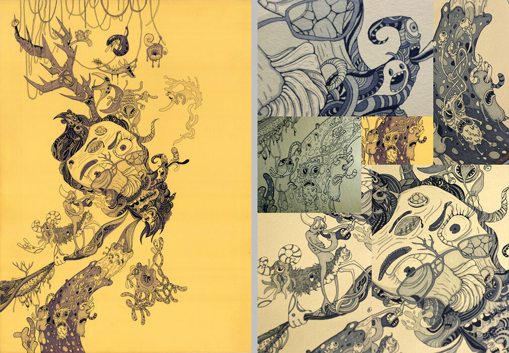 contemporary drawing series, fears obsessions and other inner pets, bucurești, românia