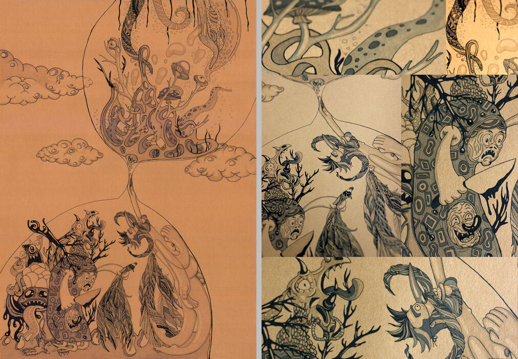 contemporary drawing series, fears obsessions and other inner pets, bucurești, românia
