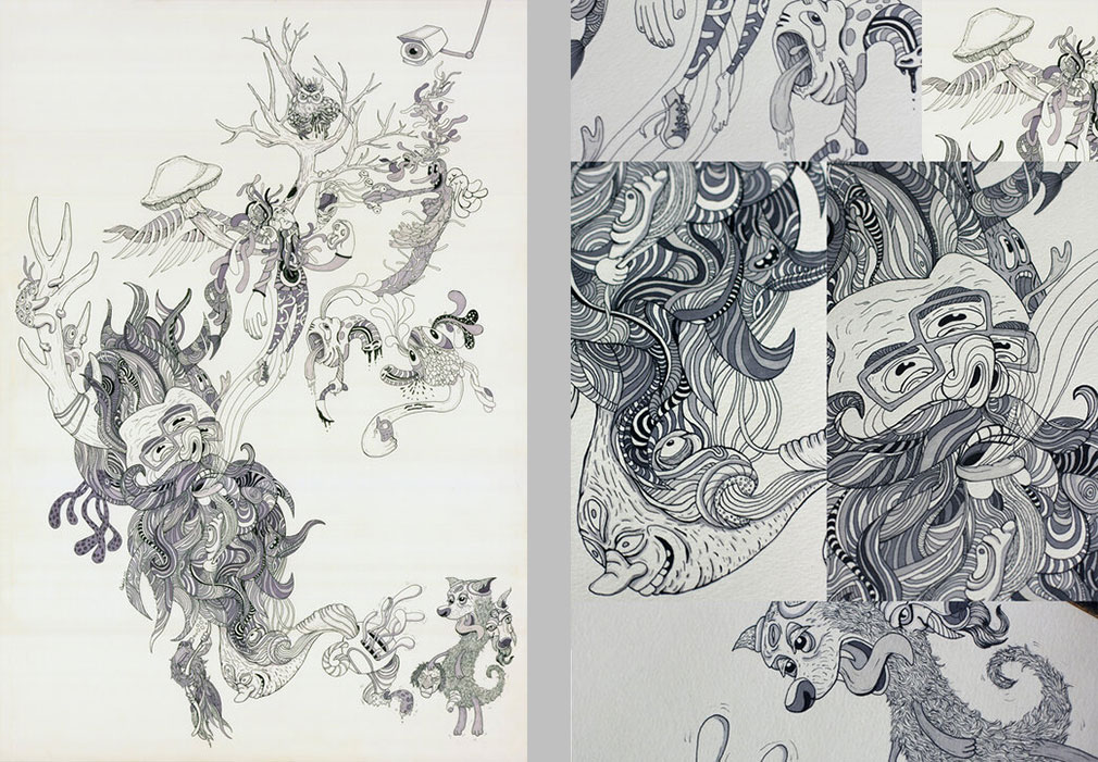 contemporary drawing series, fears obsessions and other inner pets, bucurești, românia