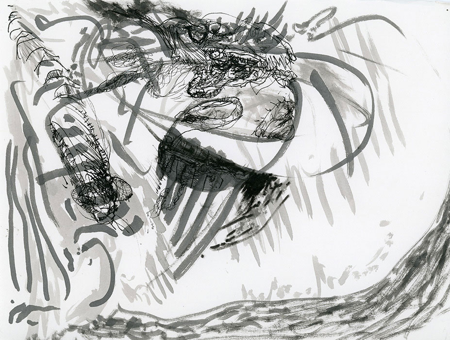 residual memories abstract contemporary drawing