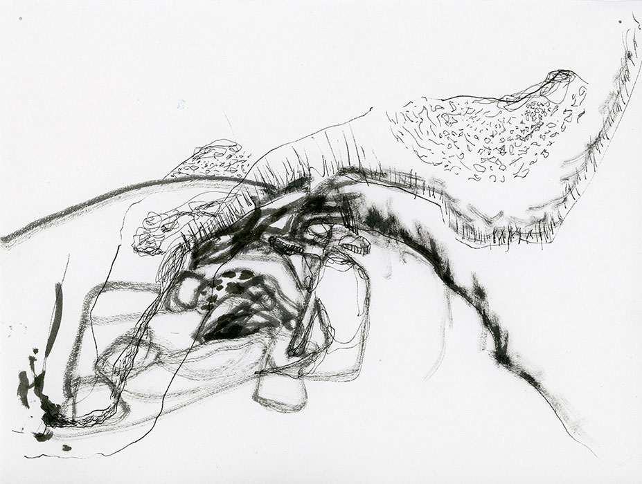 residual memories abstract contemporary drawing