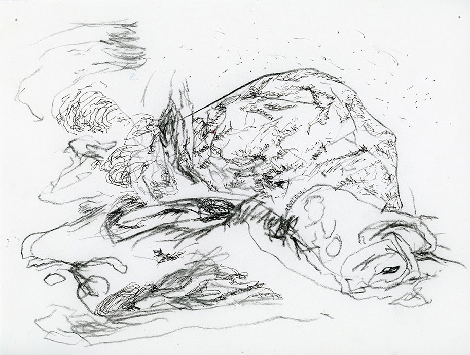 residual memories abstract contemporary drawing