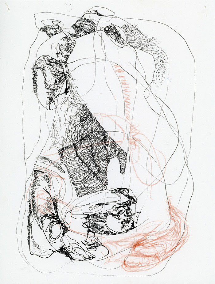 residual memories abstract contemporary drawing