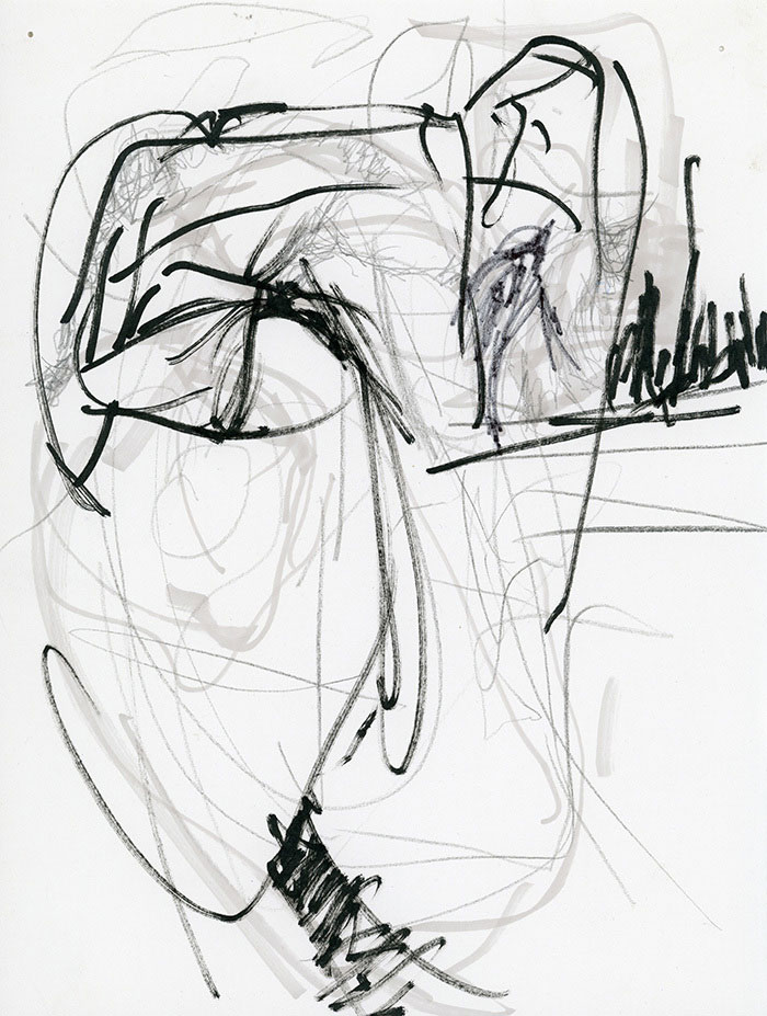 residual memories abstract contemporary drawing