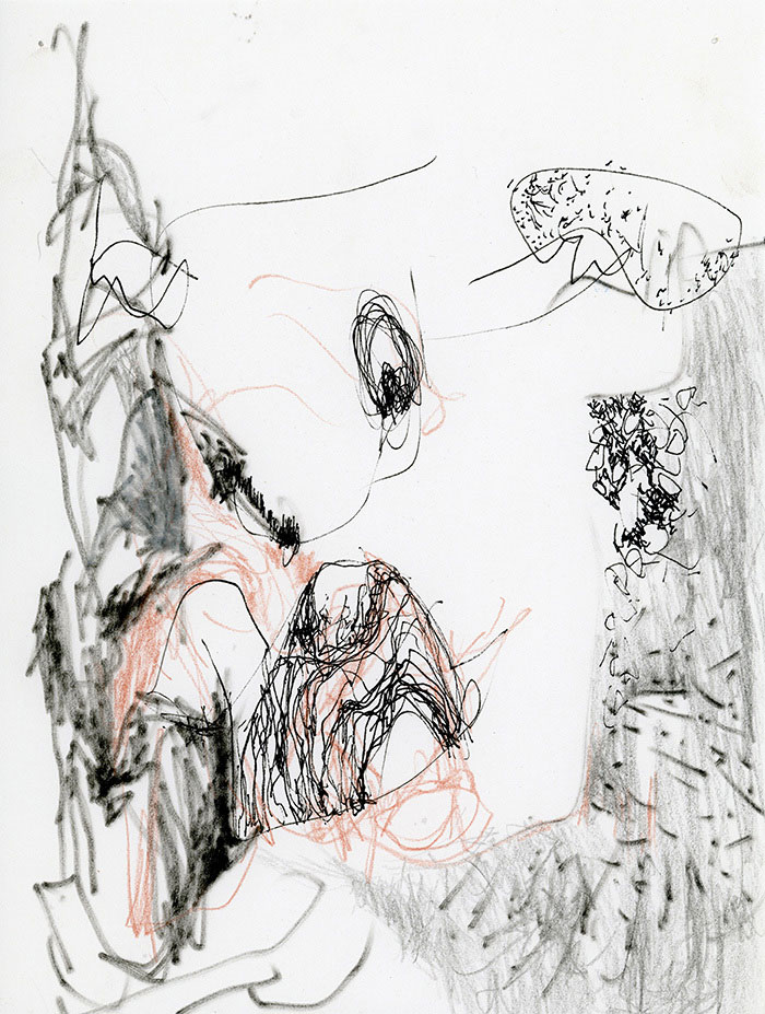 residual memories abstract contemporary drawing