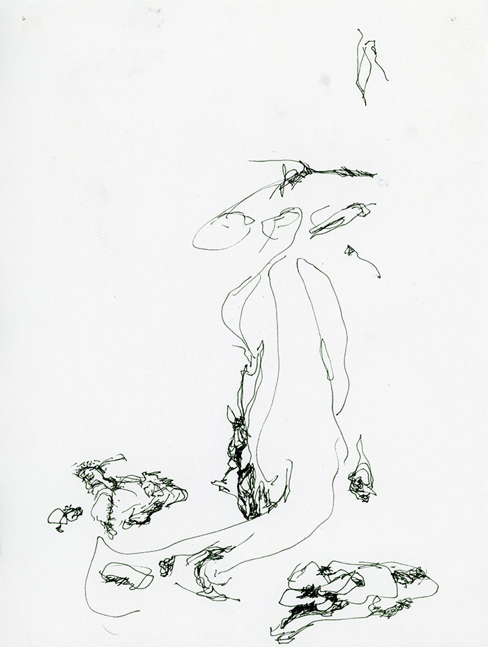 residual memories abstract contemporary drawing series