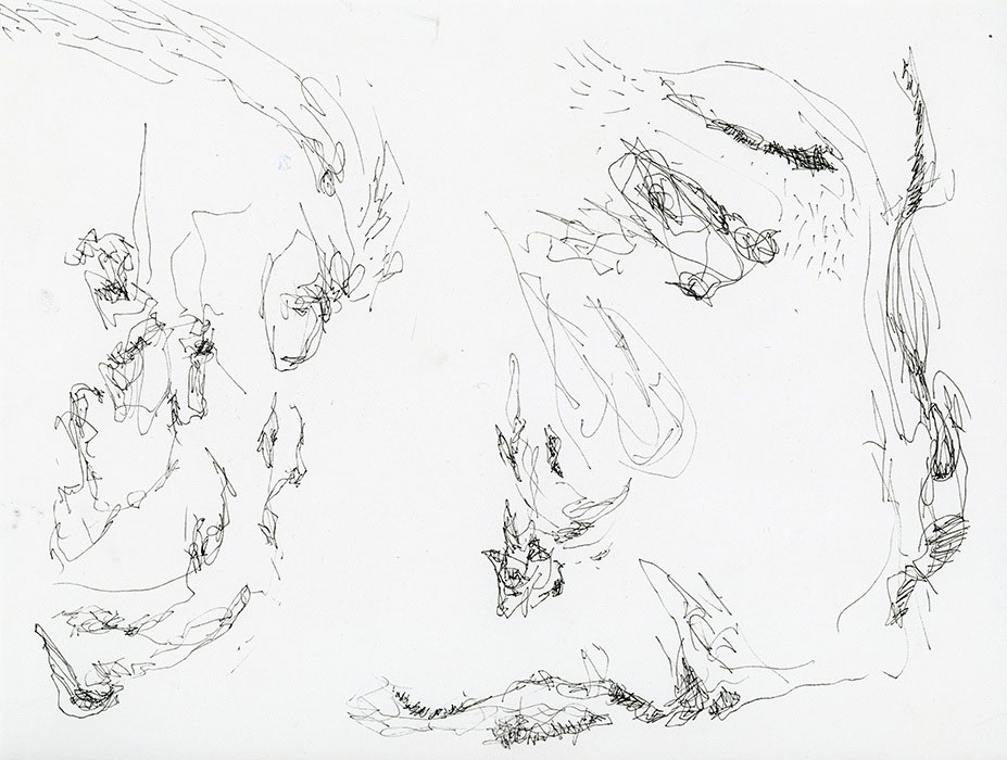 residual memories abstract contemporary drawing series