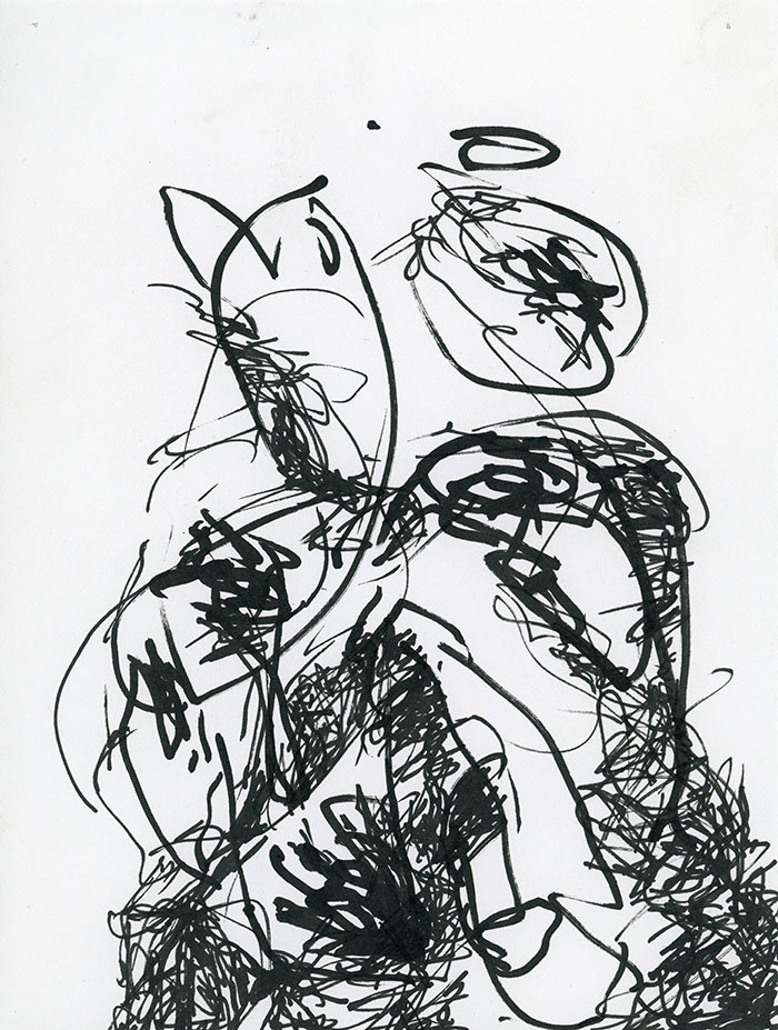 residual memories abstract contemporary drawing series